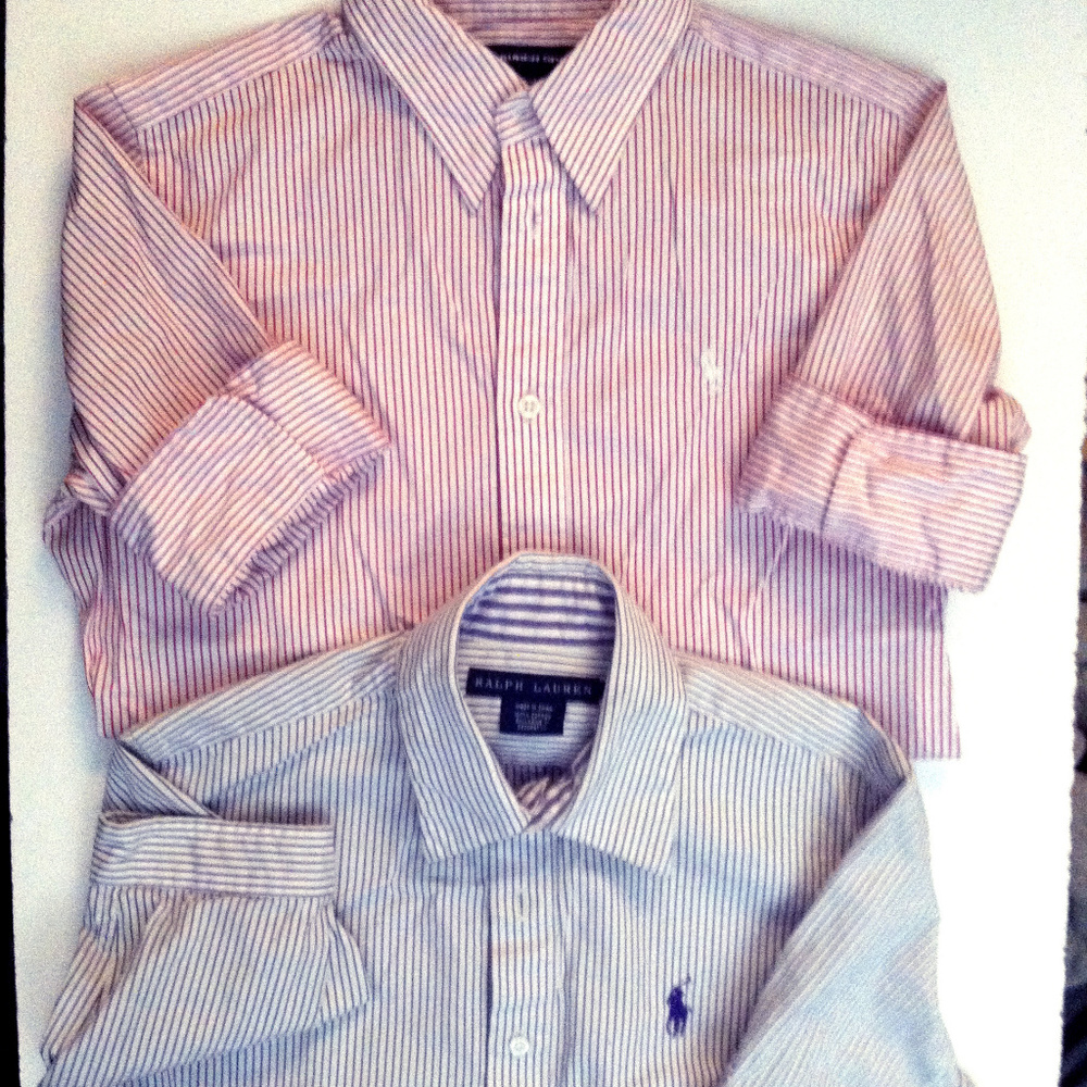 2 Ralph Lauren Button Up Dress Shirts